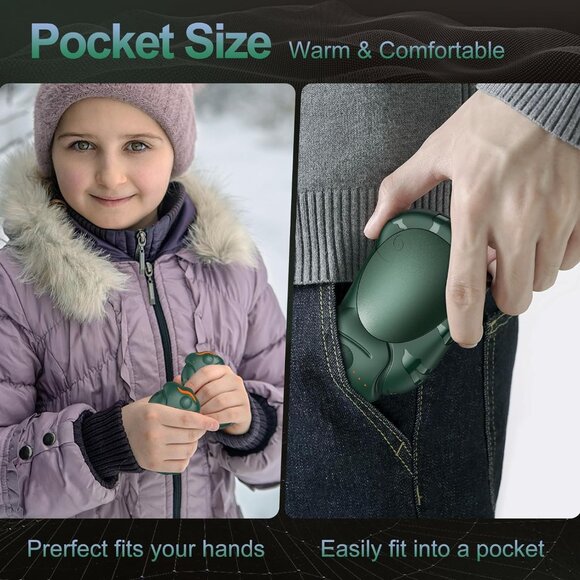 Hand Warmers Rechargeable 2‎ Pack Chameleon Shaped Electric Warm Pocket Heater - Picture 6 of 6
